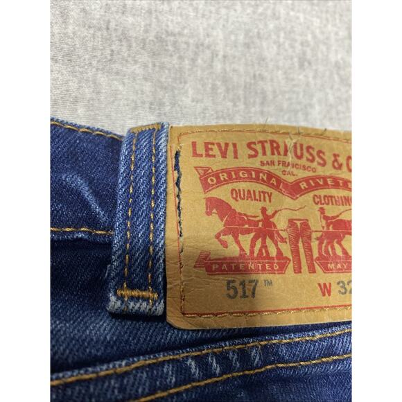 Levis 517 Jeans Mens Tag 32x29 Actual 32x26 Blue Bootcut Western Americana - Picture 5 of 14